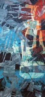 Textile by Rodger Blum: Event No. 5, available at Childs Gallery, Boston