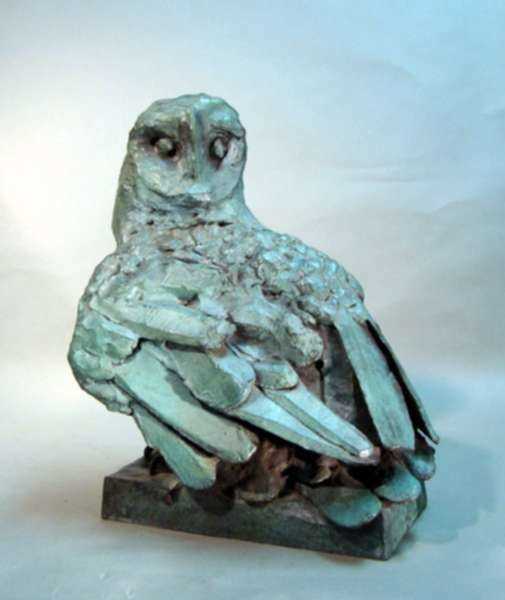 Sculpture by Roger Arvid Anderson: Owl, represented by Childs Gallery