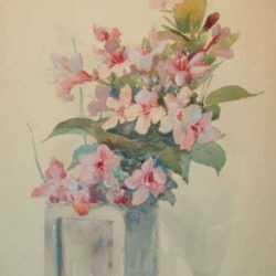 Watercolor by Ross Sterling Turner: Apple Blossoms, represented by Childs Gallery