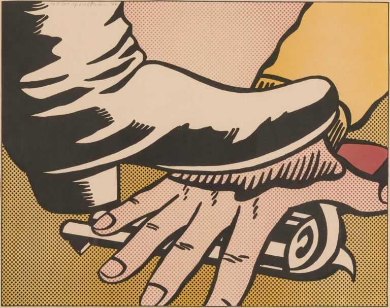 Print By Roy Lichtenstein: Foot And Hand At Childs Gallery