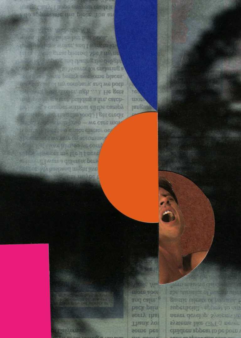 Collage by Rubén Esparza: Moving Car Portal, available at Childs Gallery, Boston