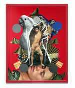 Collage by Rubén Esparza: Yooth n Beests, available at Childs Gallery, Boston