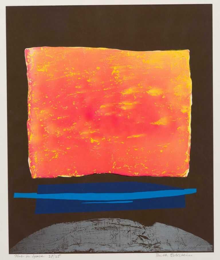 Print By Ruth Eckstein: Fire In Space At Childs Gallery