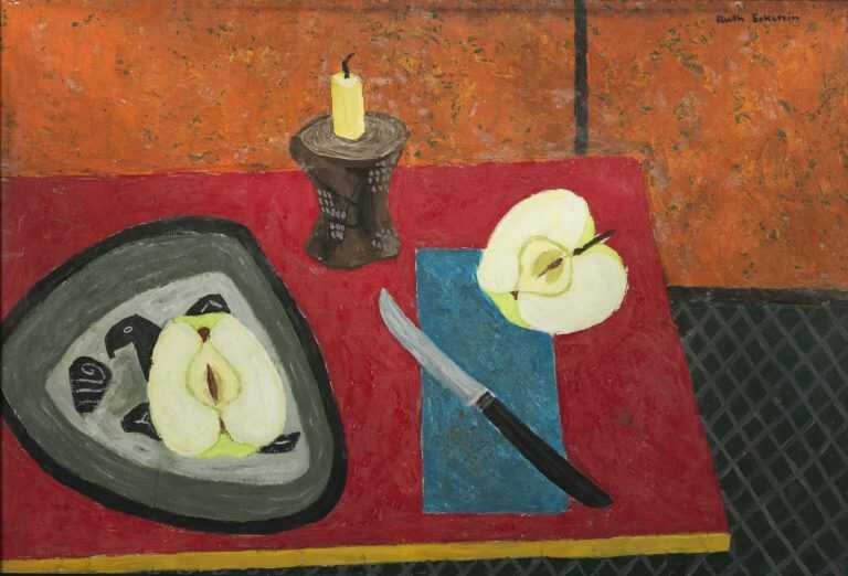 Painting By Ruth Eckstein: [still Life With Green Apples] At Childs Gallery