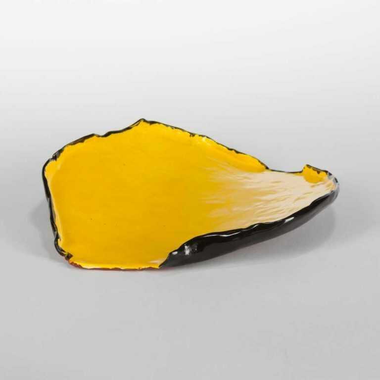 Sculpture By Ruth Eckstein: [yellow And Black Ceramic] At Childs Gallery