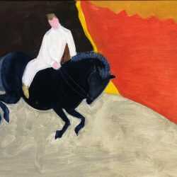 Painting by Sally Michel: Circus Rider, available at Childs Gallery, Boston