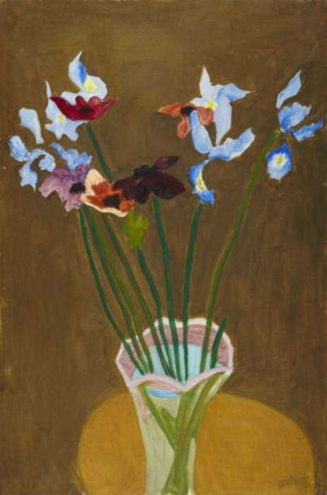 Painting by Sally Michel: [Irises], represented by Childs Gallery