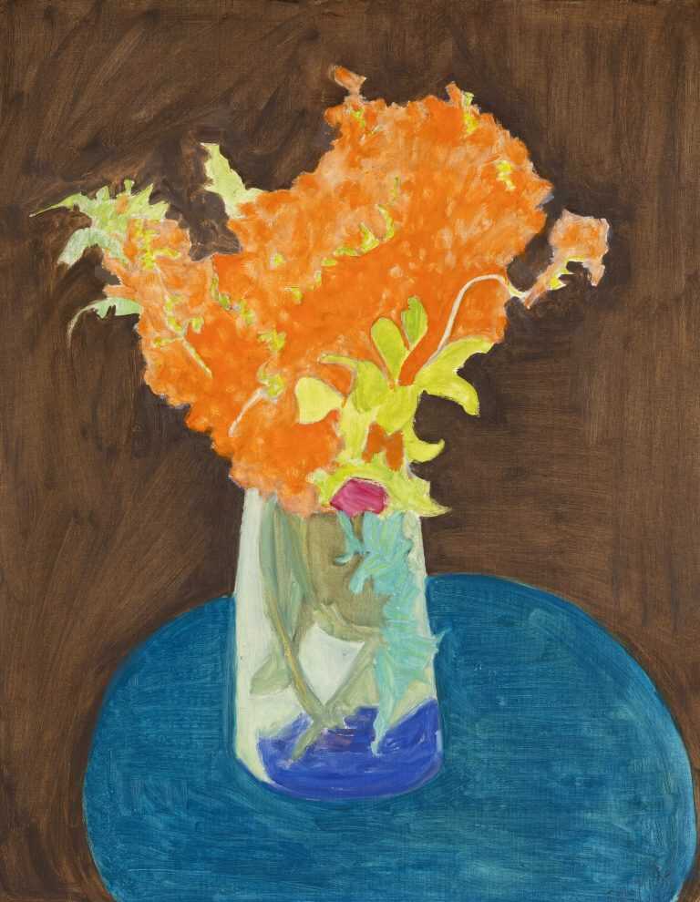 Painting By Sally Michel: Orange Bouquet At Childs Gallery