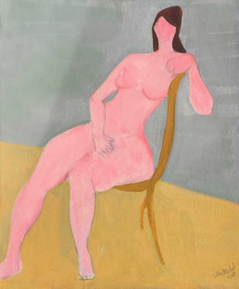 Painting By Sally Michel: Pink Nude At Childs Gallery