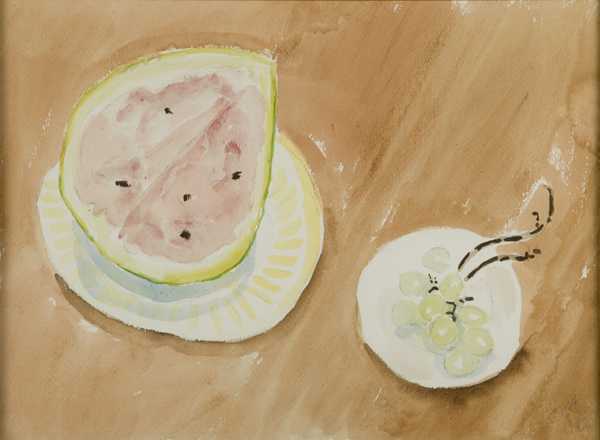 Watercolor By Sally Michel: Summer Fruit At Childs Gallery