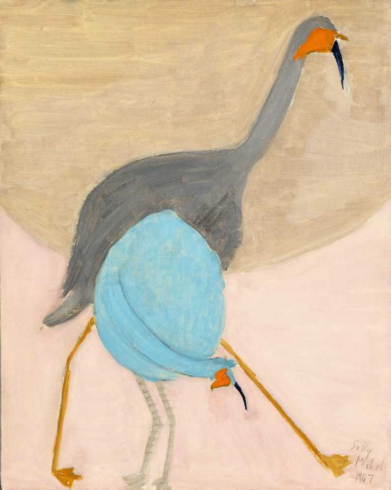 Painting By Sally Michel: Untitled [heron And Her Young] At Childs Gallery