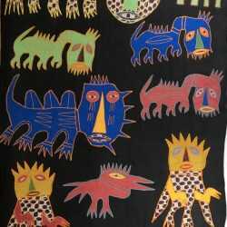 Textile by Samuel Ojo Omonaiye: Wall Hanging, Applique, available at Childs Gallery, Boston