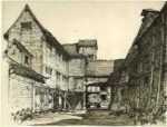 Print by Samuel Chamberlain: A Stable Court in Essex, represented by Childs Gallery