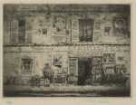 Print by Samuel Chamberlain: The Curiosity Shop, Rue Campagne Première, Paris, represented by Childs Gallery