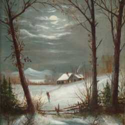 Painting by Samuel W. Griggs: [Mount Washington Winter Scene], represented by Childs Gallery