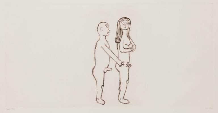 Print By Sara Zielinski: Couple At Childs Gallery