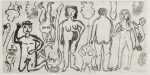 Print By Sara Zielinski: Four Figures At Childs Gallery