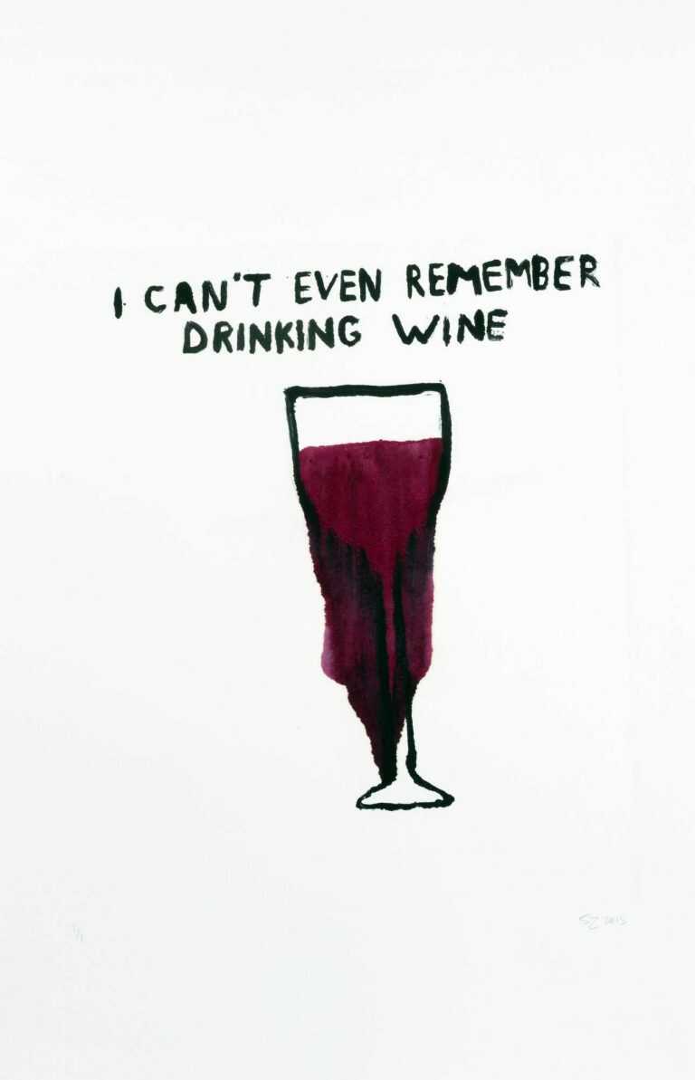 Print By Sara Zielinski: I Can't Even Remember Drinking Wine At Childs Gallery
