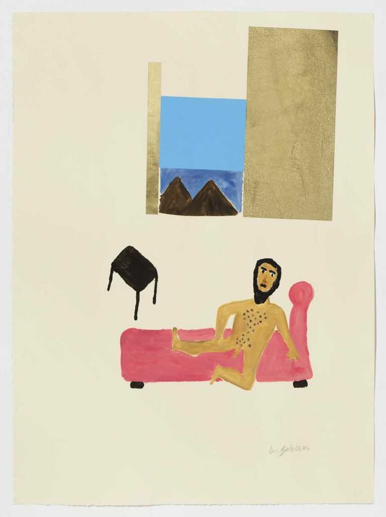 Print By Sara Zielinski: Lounging Moses At Childs Gallery