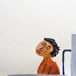 Watercolor By Sara Zielinski: Men In Baths 5 At Childs Gallery