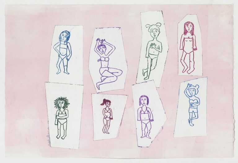 Print By Sara Zielinski: Pink Ladies 4 At Childs Gallery