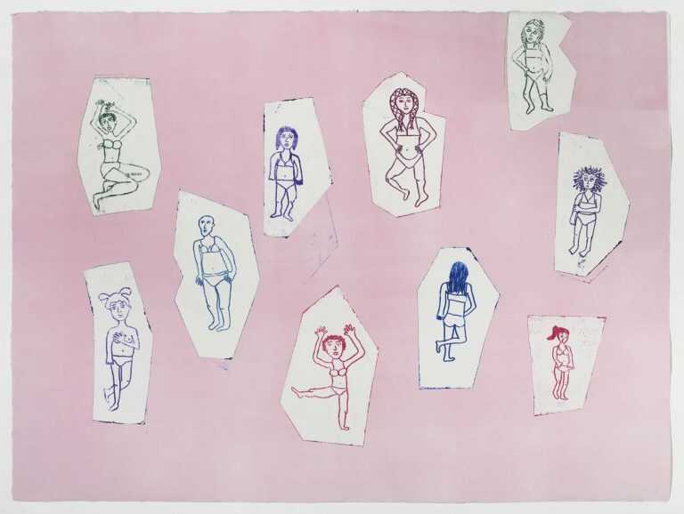 Print By Sara Zielinski: Pink Ladies 6 At Childs Gallery
