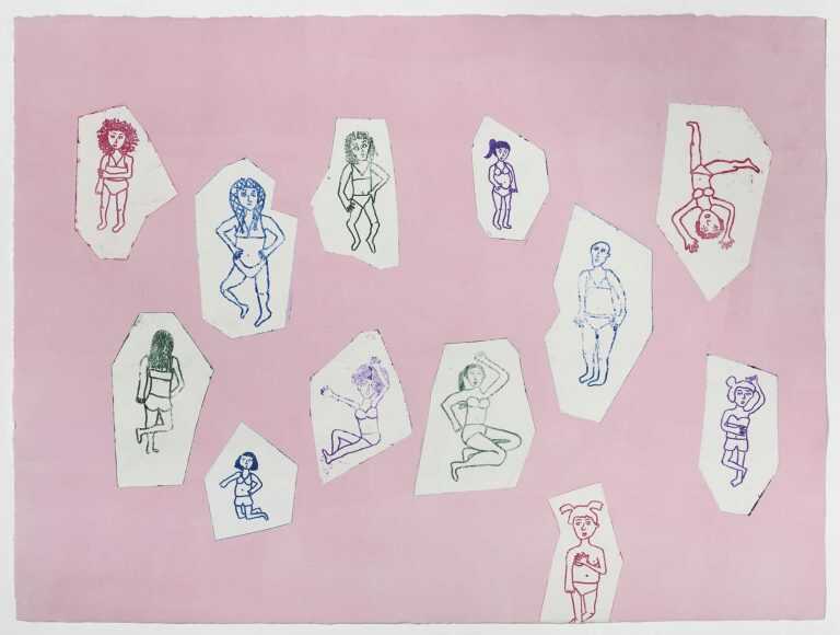 Print By Sara Zielinski: Pink Ladies 8 At Childs Gallery