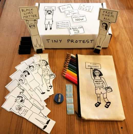 Mixed Media By Sara Zielinski: Tiny Protest Box At Childs Gallery