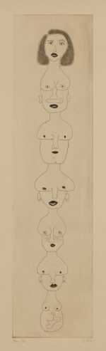Print By Sara Zielinski: Totem At Childs Gallery