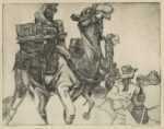 Print by Saul Raskin: Pioneers of Israel, represented by Childs Gallery