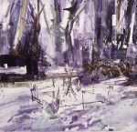 Print by Sean Flood: Jillian's Garden II, available at Childs Gallery, Boston