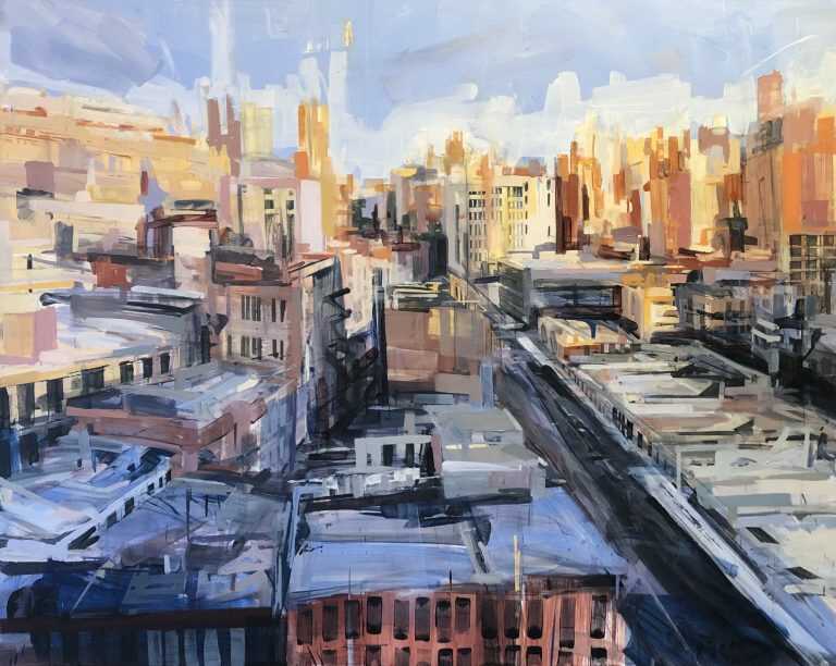 Painting by Sean Flood: Whit's Porch, available at Childs Gallery, Boston