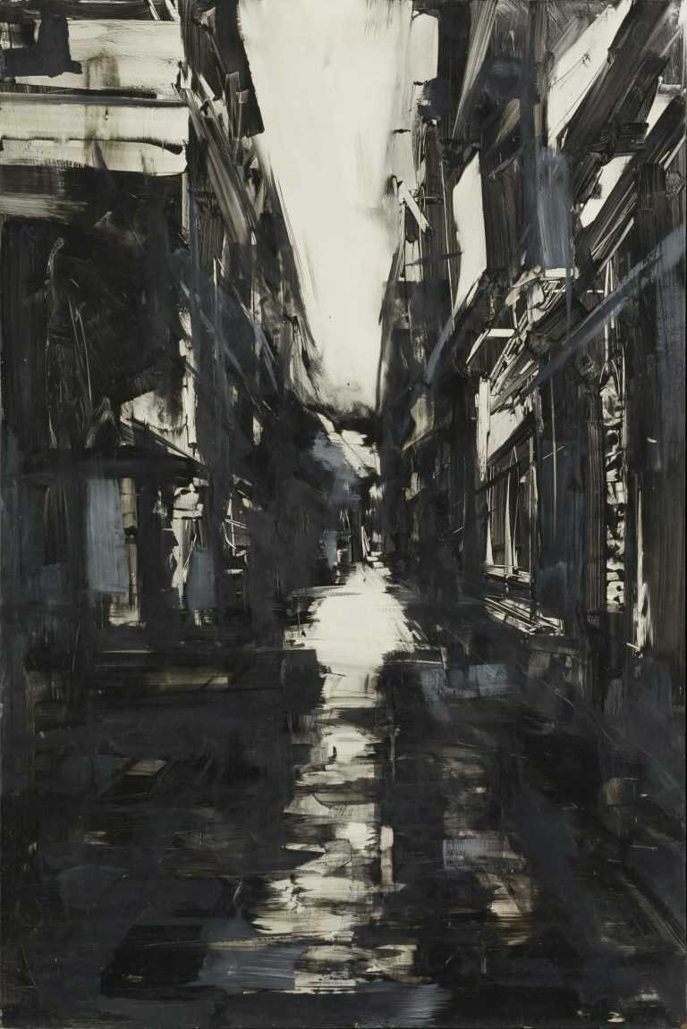 Painting By Sean Flood: Calle De Las Huertas At Childs Gallery