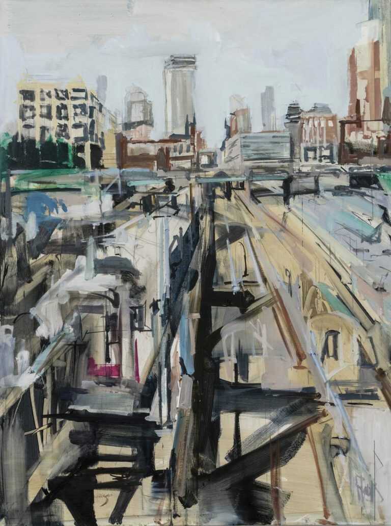 Painting By Sean Flood: Chandler / Tremont Plaza At Childs Gallery