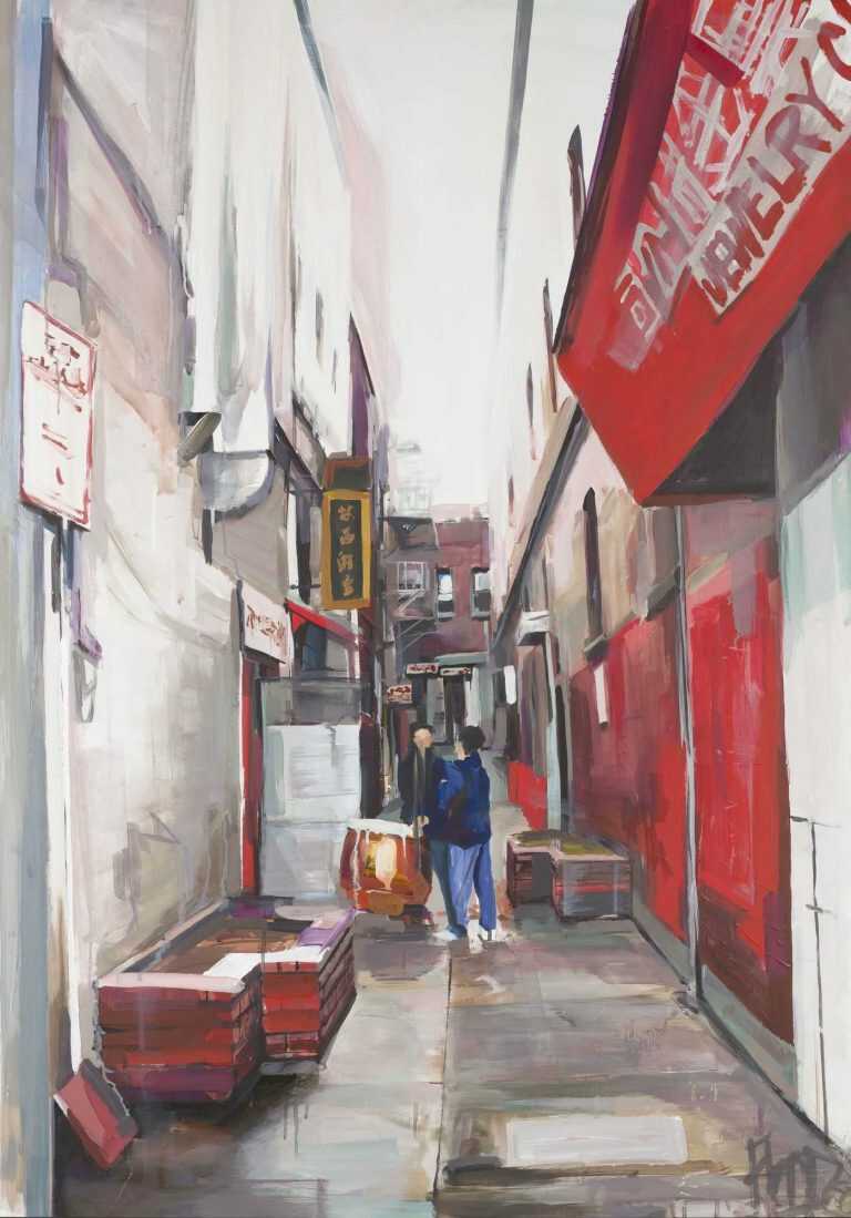 Painting By Sean Flood: Chinatown At Childs Gallery