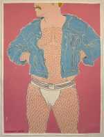 Painting by Sedgwick Guth: Denim Jacket Jock, available at Childs Gallery, Boston