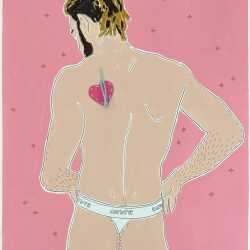 Painting by Sedgwick Guth: Mullet with thong, available at Childs Gallery, Boston