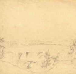 Drawing by Sir Henry William Barnard: Cohoes Falls / Oct. 28th 1839, represented by Childs Gallery