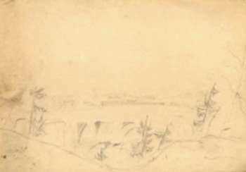 Drawing by Sir Henry William Barnard: Cohoes Falls / Oct. 28th 1839, represented by Childs Gallery