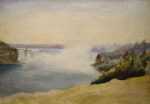 Watercolor by Sir Henry William Barnard: Niagara Falls from the Canadian Side, represented by Childs Gallery