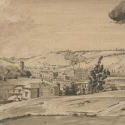 Drawing by Stephen Rowland Pierce: Valle Giulia, Rome [Italy], represented by Childs Gallery
