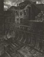 Print by Stow Wengenroth: City Street, represented by Childs Gallery