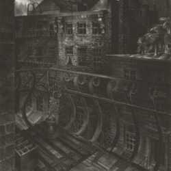 Print by Stow Wengenroth: City Street, represented by Childs Gallery