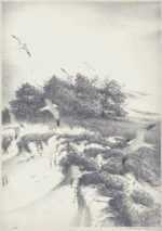 Print by Stow Wengenroth: In from the Sea, Ogunquit, Maine, represented by Childs Gallery