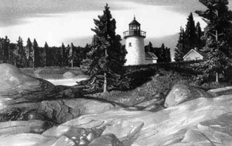 Print by Stow Wengenroth: Inlet Light, represented by Childs Gallery