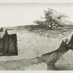 Print by Stow Wengenroth: Rock Shadows, represented by Childs Gallery