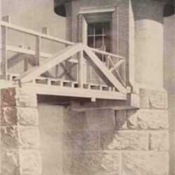 Print by Stow Wengenroth: Tower Door, Port Clyde, Maine, represented by Childs Gallery
