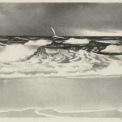 Print by Stow Wengenroth: Turbulent Sea [Ogunquit,Maine], represented by Childs Gallery