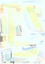 Watercolor by Ted Davis: Abstract Composition, Monhegan, Maine, available at Childs Gallery, Boston