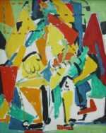 Painting by Ted Davis: Musicians, represented by Childs Gallery
